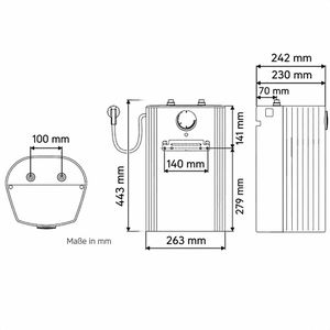 Produktbild für Warmwasserspeicher AEG Kleinspeicher HOZ 5 Comfort, 5 Liter