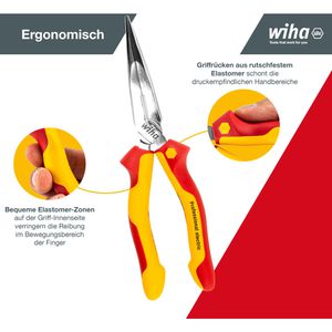 Produktbild für Flachrundzange Wiha 26720, Professional electric