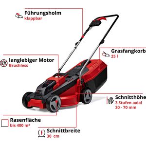 Produktbild für Rasenmäher Einhell GE-CM 18/30 Li, 3413155, Akku