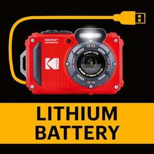 Produktbild für Kompaktkamera Kodak Pixpro WPZ2 rot, mit 2,7 Zoll Display