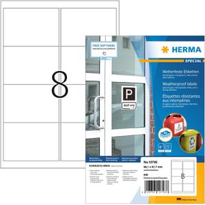 Produktbild für Folienetiketten Herma 10793, weiß, stark klebend