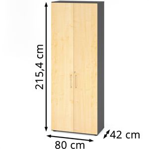 Produktbild für Aktenschrank Hammerbacher Serie 9 Advanced, aus Holz