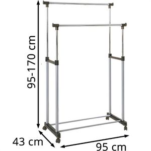 Produktbild für Garderobenständer Haku-Möbel Poldi 2, silber