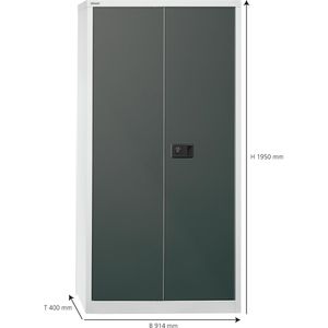 Produktbild für Werkzeugschrank Bisley E782A04G, aus Metall, grau / anthrazit