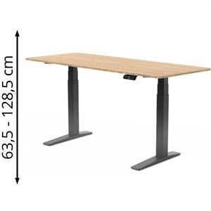 Produktbild für Schreibtisch FlexiSpot E7B-Pro 2026, ahorn / schwarz