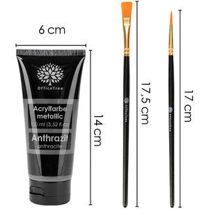 Produktbild für Acrylfarben OfficeTree 1504, Metallic