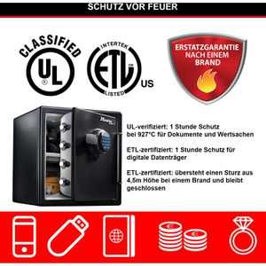 Produktbild für Tresor Master-Lock LFW123FTC schwarz