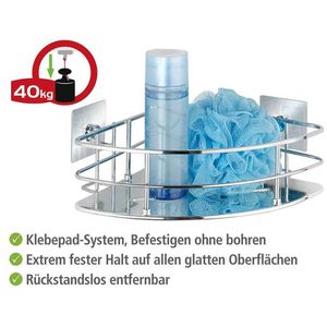 Produktbild für Duschablage Wenko Turbo-Loc Eckablage Quadro
