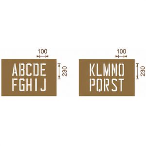 Produktbild für Sprühschablone AMPERE KIT Nr. 3 Buchstaben &amp; Symbole