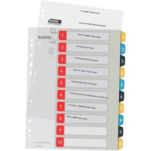 Produktbild für Register Leitz 1247-00-00 Cosy, A4 Überbreite 1-10