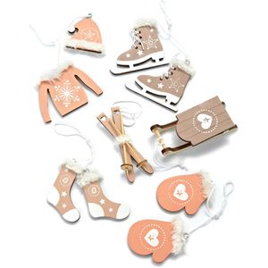 Weihnachtsbaumschmuck Heitmann-Deco 1008721, apricot, 7-10 cm