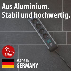 Produktbild für Steckdosenleiste Brennenstuhl Premium Alu, 1,8m