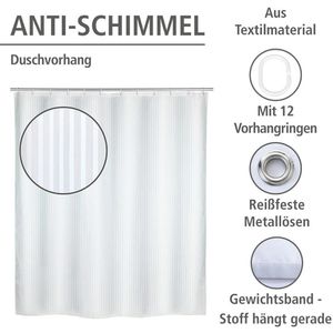 Produktbild für Duschvorhang Wenko Anti-Schimmel Palais, 180 x 200 cm