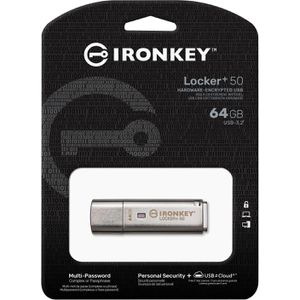 Produktbild für USB-Stick Kingston IronKey Locker+ 50, 64 GB