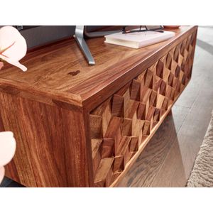 Produktbild für Lowboard Wohnling WL6.558, aus Massivholz, grifflos, sheesham