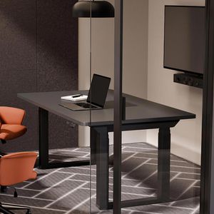 Produktbild für Schreibtisch FlexiSpot E7QB, schwarz / schwarz