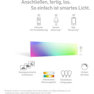 Produktbild für LED-Panel tint Aris ZigBee, weiß, 60 x 30 cm