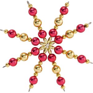 Produktbild für Bastelset Folia Perlensterne-Set, Rot / Gold