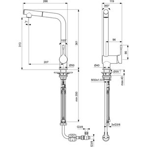 Produktbild für Küchenarmatur Ideal-Standard Ceralook, chrom