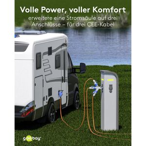 Produktbild für CEE-Stromverteiler Goobay 76237, mobil, für außen