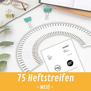 Produktbild für Heftstreifen perfect-line 34 x 150mm, weiß