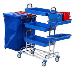 Produktbild für Reinigungswagen Floorstar HW 4 SOLID, verchromt, Hotelwagen