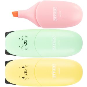Textmarker Stylex Mini Katzendesign 31474, 2 Stück