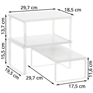 Produktbild für Küchenregal Songmics KCS220W01, weiß, 3er Set