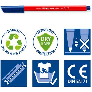 Produktbild für Filzstifte Staedtler Noris 326, C10