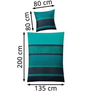 Produktbild für Bettwäsche Kleine-Wolke Cambridge, Petrol, Satin
