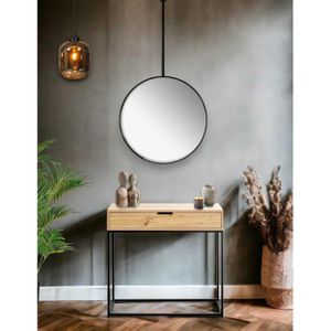 Produktbild für Konsolentisch Haku-Möbel 52482, schwarz / eiche