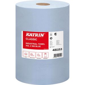 Produktbild für Putztuchrolle Katrin Classic XXL, 481153, aus Zellstoff, blau