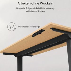 Produktbild für Schreibtisch FlexiSpot E5B, ahorn / schwarz