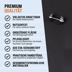 Produktbild für Bodenschutzmatte Monzana Puzzlematte, schwarz