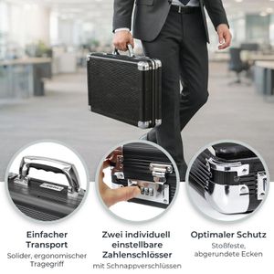 Produktbild für Aktenkoffer HMF 14651-02, schwarz, mit Laptopfach