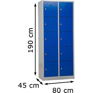 Produktbild für Schließfachschrank G-Office SHC.10, blau