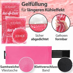 Produktbild für Kühlkompresse ICEHOF Kühlpad 3er Set, mit Hülle