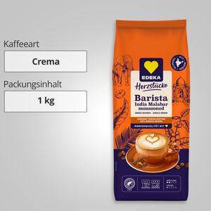 Produktbild für Kaffee Edeka Herzstücke Barista India Malabar monsooned