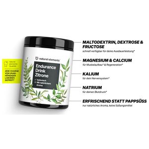 Produktbild für Elektrolyte natural-elements Endurance Drink Zitrone, Pulver