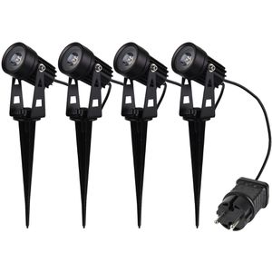 Produktbild für Gartenstrahler ChiliTec 23441 schwarz mit 1,5W LED