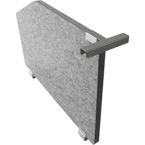 Produktbild für Tischtrennwand Hammerbacher Basic, grau