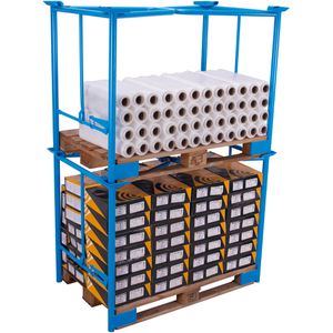 Produktbild für Palettenaufsatz VARIOfit Typ 65K, pa-080.301, blau, Stahl