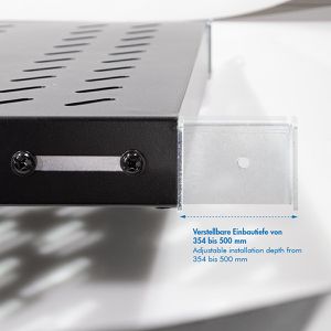 Produktbild für Netzwerkschrank-Fachboden LogiLink 35 - 55 cm Einbautiefe