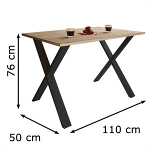 Produktbild für Esstisch VCM Xona X,916797, sonoma eiche