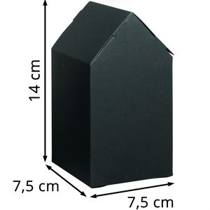 Produktbild für Geschenkbox Rayher Faltschachtel Haus, schwarz