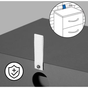 Produktbild für Nachttisch CASARIA Eloise, 109664, anthrazit, 2er Set