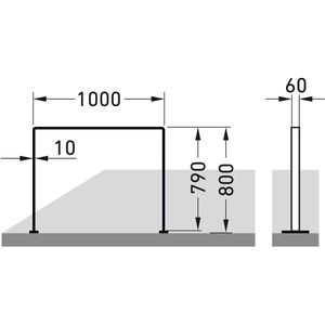 Produktbild für Fahrradständer WSM 9611, Bodenmontage