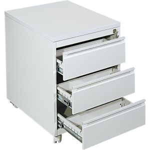 Produktbild für Rollcontainer G-Office MPG/3, aus Metall, lichtgrau