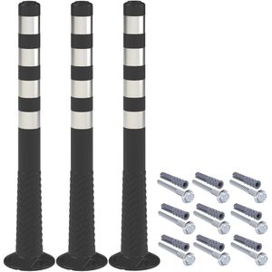 Produktbild für Absperrpfosten UvV Flex Premium 100, schwarz/weiß, Kunststoff
