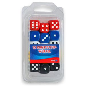 Würfel Noris 606154366 Kunststoff-Augenwürfel bunt